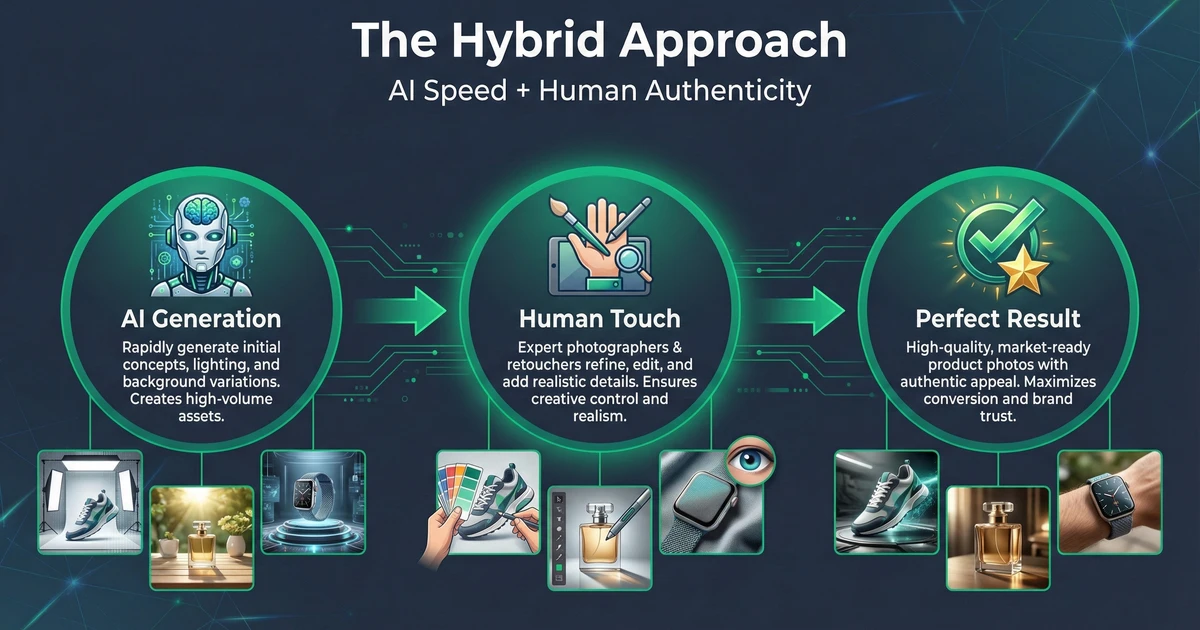 The hybrid solution: Real photo + AI enhancement