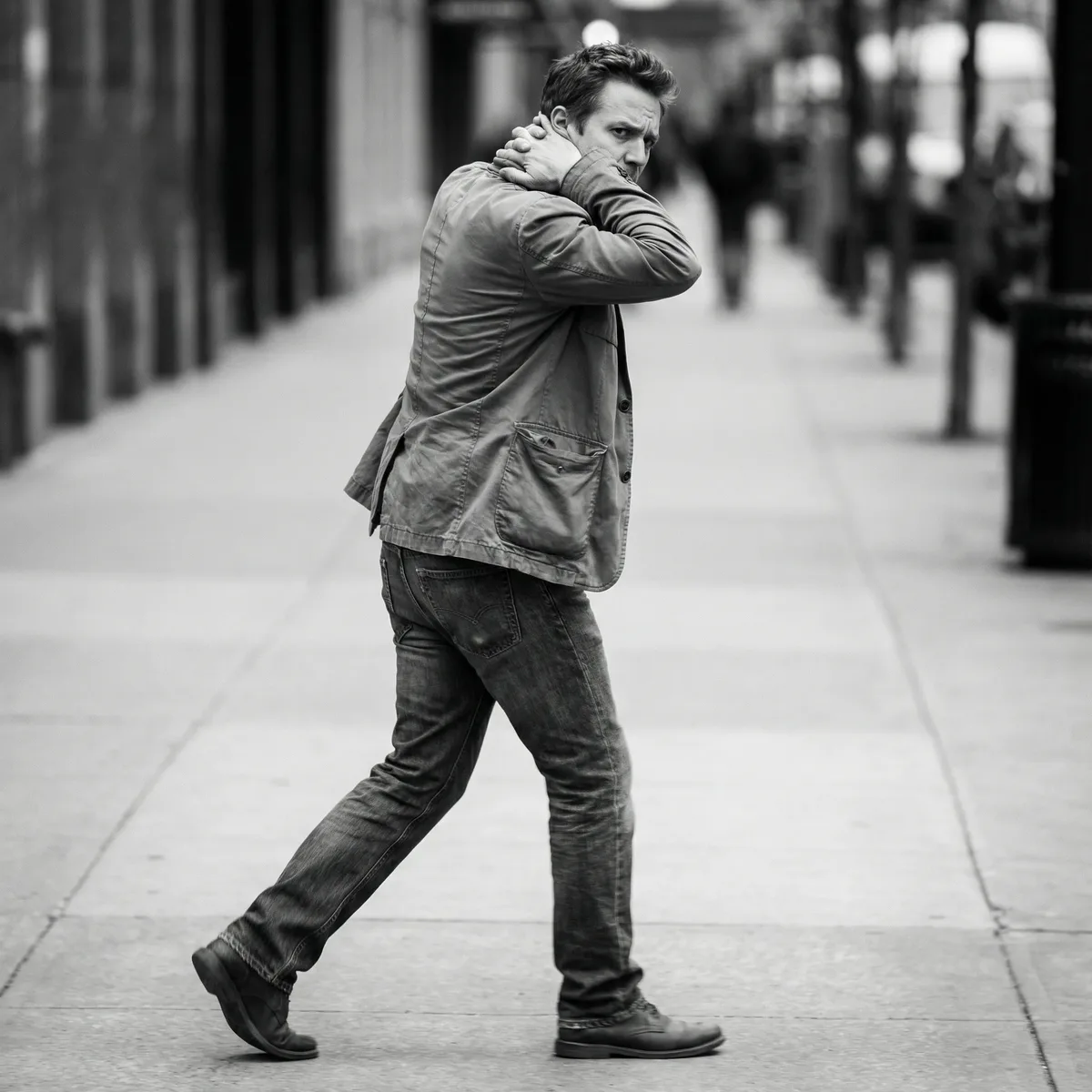 Dreiviertel-Aufnahme von den Knien aufwärts