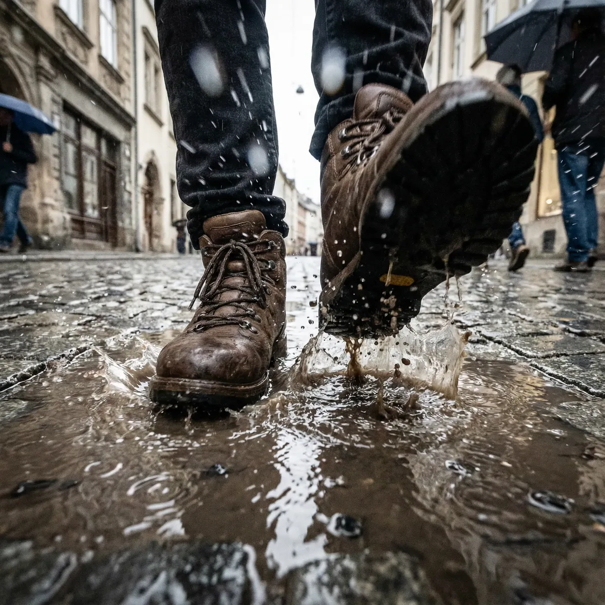 Froschperspektive auf Bodenniveau