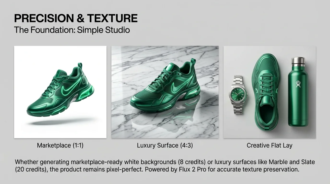 Precisione e Texture - Simple Studio per fotografia borsa di lusso