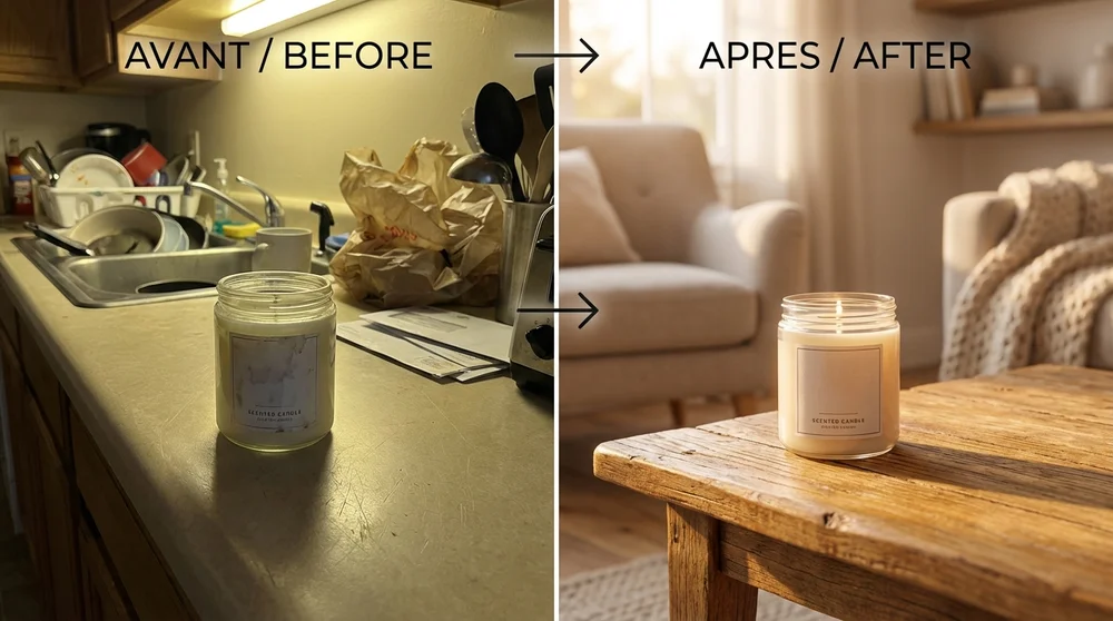 Prima-dopo foto prodotto